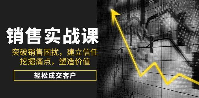 销售实战课，突破销售困扰，建立信任，挖掘痛点，塑造价值，轻松成交客户-低成本创业项目大全｜短视频带货+AI副业变现｜知行创业网