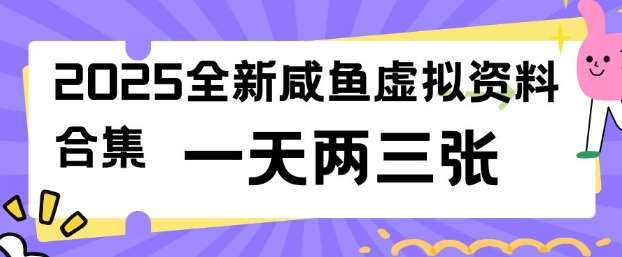 2025全新闲鱼虚拟资料项目合集，成本低，操作简单，一天两三张-低成本创业项目大全｜短视频带货+AI副业变现｜知行创业网