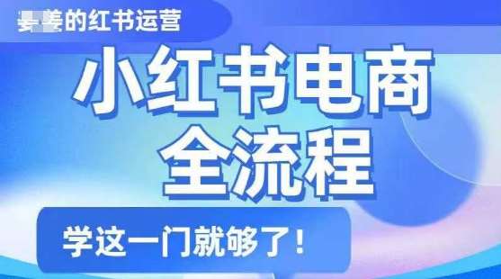 小红书电商全流程，精简易懂，从入门到精通，学这一门就够了-低成本创业项目大全｜短视频带货+AI副业变现｜知行创业网