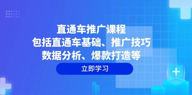 （14001期）直通车推广课程：包括直通车基础、推广技巧、数据分析、爆款打造等-低成本创业项目大全｜短视频带货+AI副业变现｜知行创业网