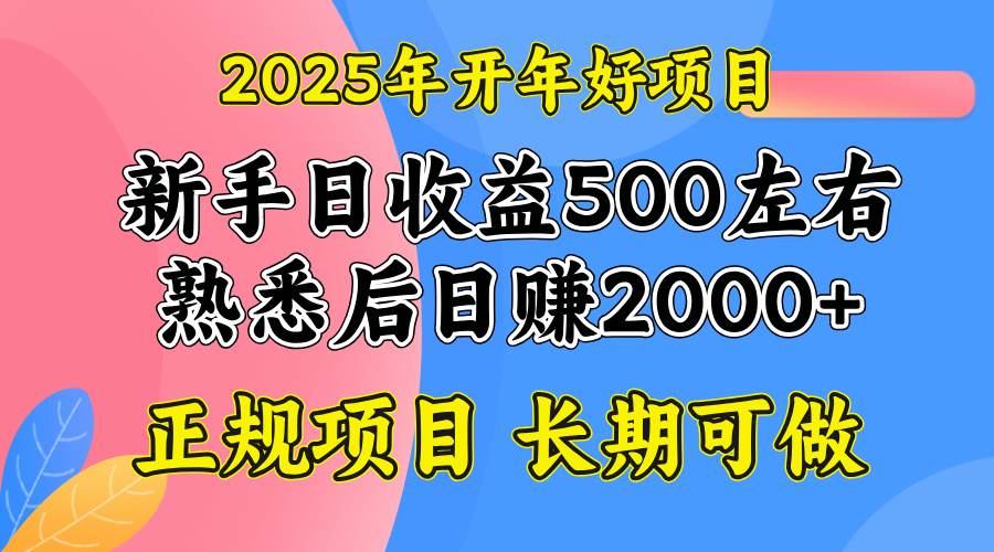 （14076期）2025开年好项目，单号日收益2000左右-低成本创业项目大全｜短视频带货+AI副业变现｜知行创业网