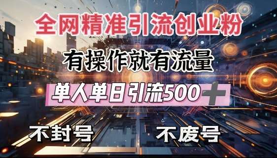全网独家引流创业粉，有操作就有流量，单人单日引流500+，不封号、不费号-低成本创业项目大全｜短视频带货+AI副业变现｜知行创业网