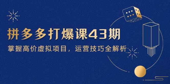 （14546期）拼多多打爆课第 43 期，掌握高价虚拟项目，运营技巧全解析（15节）-低成本创业项目大全｜短视频带货+AI副业变现｜知行创业网