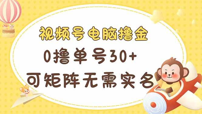 （14220期）视频号电脑撸金 0撸单号30+ 可矩阵 无需实名多号多得-低成本创业项目大全｜短视频带货+AI副业变现｜知行创业网