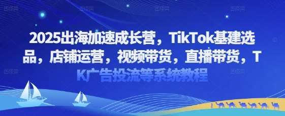 2025出海加速成长营，TikTok基建选品，店铺运营，视频带货，直播带货，TK广告投流等系统教程-低成本创业项目大全｜短视频带货+AI副业变现｜知行创业网