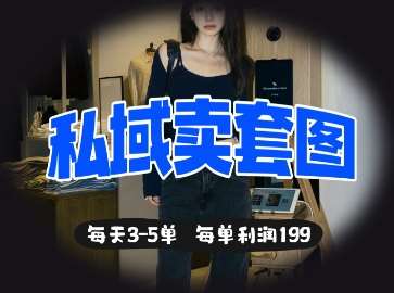 私域卖套图每天3-5单，每单利润99-低成本创业项目大全｜短视频带货+AI副业变现｜知行创业网