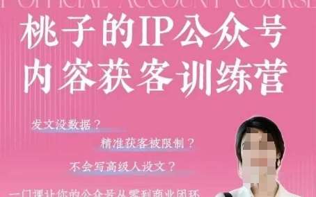 桃子IP公众号内容获客训练营(第3期)，一门让你公众号从0到商业闭环的课程-低成本创业项目大全｜短视频带货+AI副业变现｜知行创业网
