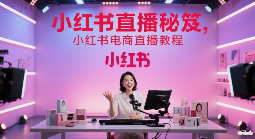 小红书直播秘笈，小红书电商直播教程-低成本创业项目大全｜短视频带货+AI副业变现｜知行创业网