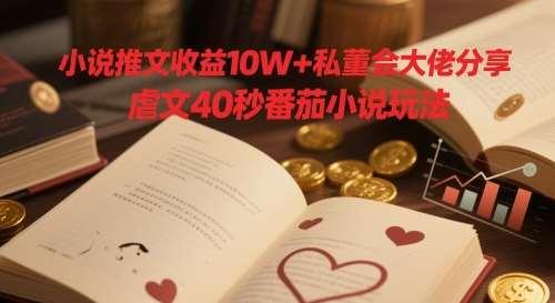 小说推文收益10W+私董会大佬分享，虐文40秒番茄小说玩法-低成本创业项目大全｜短视频带货+AI副业变现｜知行创业网