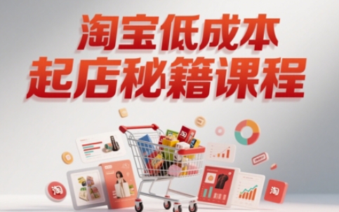 淘宝低成本起店系统课，助你快速起店，实现弯道超车-低成本创业项目大全｜短视频带货+AI副业变现｜知行创业网