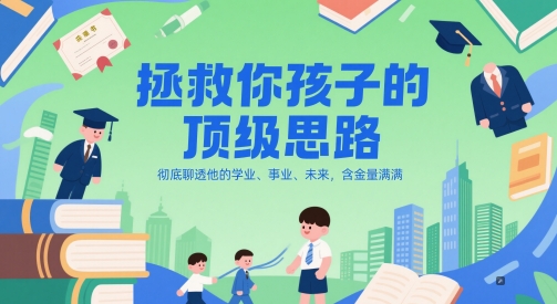 付费文章：拯救你孩子的顶级思路，彻底聊透他的学业、事业、未来，含金量满满-低成本创业项目大全｜短视频带货+AI副业变现｜知行创业网