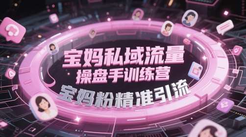 宝妈私域流量操盘手训练营，宝妈粉精准引流-低成本创业项目大全｜短视频带货+AI副业变现｜知行创业网