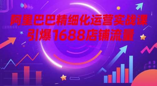 阿里巴巴精细化运营实战课，引爆1688店铺流量-低成本创业项目大全｜短视频带货+AI副业变现｜知行创业网
