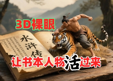 书本人物裸眼3D视频，新的玩法，流量超猛，保姆级教程-低成本创业项目大全｜短视频带货+AI副业变现｜知行创业网