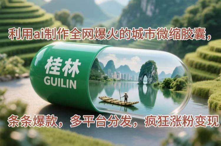 （14704期）利用ai制作全网爆火的城市微缩胶囊，条条爆款，多平台分发，疯狂涨粉变现-低成本创业项目大全｜短视频带货+AI副业变现｜知行创业网