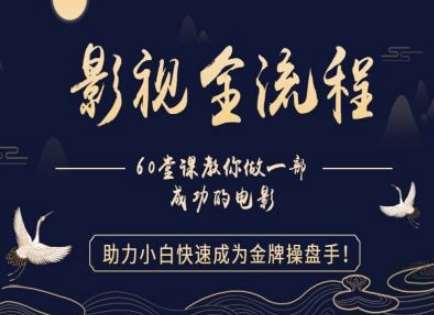 【影视全流程】教你做一部成功的电影，助力小白快速成为金牌操盘手-低成本创业项目大全｜短视频带货+AI副业变现｜知行创业网