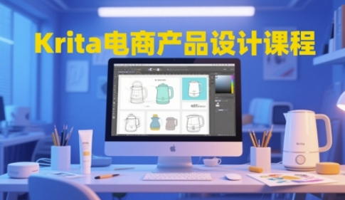 Krita电商产品设计课程，掌握从工具使用到创意落地的全链路设计能力-低成本创业项目大全｜短视频带货+AI副业变现｜知行创业网