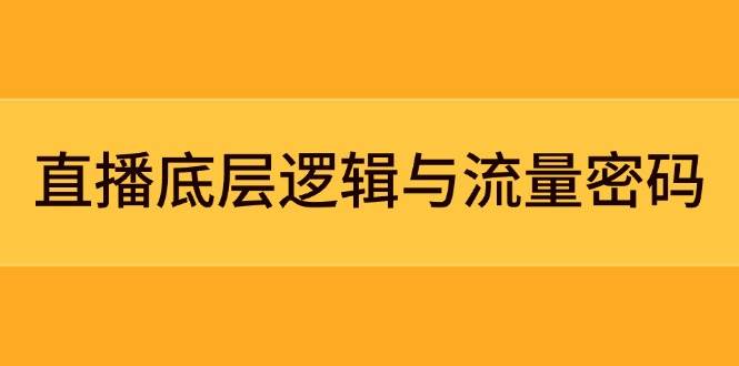 （14695期）直播底层逻辑与流量密码：定位模型+案例拆解，急速流承接与数据优化全攻略-低成本创业项目大全｜短视频带货+AI副业变现｜知行创业网