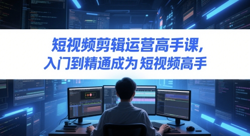短视频剪辑运营高手课，入门到精通成为短视频高手-低成本创业项目大全｜短视频带货+AI副业变现｜知行创业网