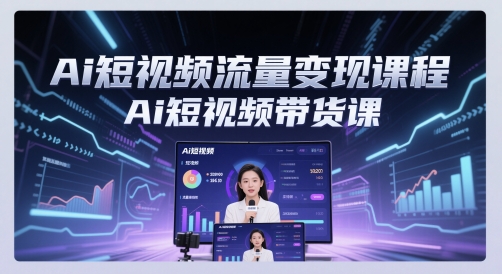 Ai短视频流量变现课程，Ai短视频带货课-低成本创业项目大全｜短视频带货+AI副业变现｜知行创业网