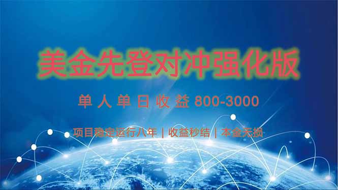 （15012期）美金先登计划对冲强化版，2025年黑马中最暴力收益日收益1k-4k（可放大…-低成本创业项目大全｜短视频带货+AI副业变现｜知行创业网