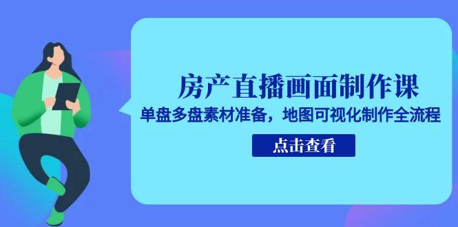 （15156期）房产直播画面制作课，单盘多盘素材准备，地图可视化制作全流程-低成本创业项目大全｜短视频带货+AI副业变现｜知行创业网