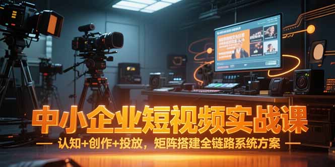 （15249期）中小企业短视频实战课，认知+创作+投放，矩阵搭建全链路系统方案-低成本创业项目大全｜短视频带货+AI副业变现｜知行创业网