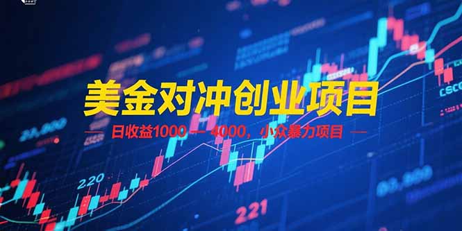 （15187期）美金对冲创业项目，日收益 1000 – 4000，小众暴力项目-低成本创业项目大全｜短视频带货+AI副业变现｜知行创业网