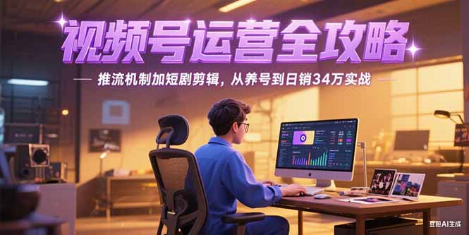 （15217期）2025视频号运营全攻略，推流机制加短剧剪辑，从养号到日销34万实战-低成本创业项目大全｜短视频带货+AI副业变现｜知行创业网