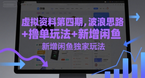 虚拟资料第四期，波浪思路+撸单玩法，新增闲鱼独家玩法-低成本创业项目大全｜短视频带货+AI副业变现｜知行创业网