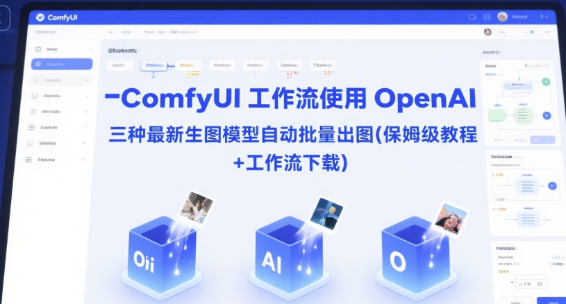 ComfyUI 工作流使用 OpenAI 三种最新生图模型自动批量出图(保姆级教程+工作流下载)-低成本创业项目大全｜短视频带货+AI副业变现｜知行创业网