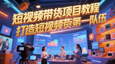 短视频带货项目教程，打造短视频带货第一队伍-低成本创业项目大全｜短视频带货+AI副业变现｜知行创业网