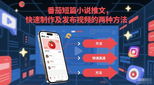 番茄短篇小说推文，快速制作及发布视频的两种方法-低成本创业项目大全｜短视频带货+AI副业变现｜知行创业网