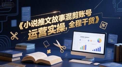 小说推文故事混剪账号运营实操，全程干货-低成本创业项目大全｜短视频带货+AI副业变现｜知行创业网