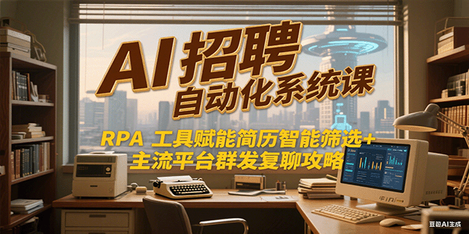 AI招聘自动化系统课，RPA工具赋能简历智能筛选+主流平台群发复聊全攻略-低成本创业项目大全｜短视频带货+AI副业变现｜知行创业网