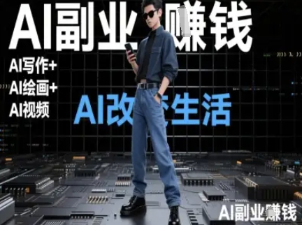AI改变生活（Ai写作+AI绘画+Ai视频），AI副业挣钱-低成本创业项目大全｜短视频带货+AI副业变现｜知行创业网
