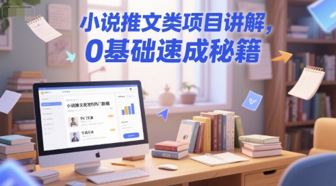 小说推文类项目讲解，0 基础速成秘籍-低成本创业项目大全｜短视频带货+AI副业变现｜知行创业网
