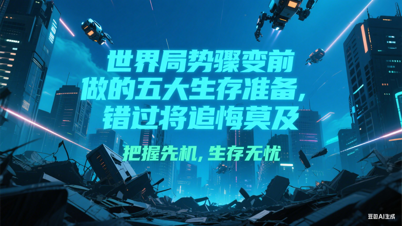 付费文章《世界局势骤变前必做的五大生存准备，错过将追悔莫及》-低成本创业项目大全｜短视频带货+AI副业变现｜知行创业网