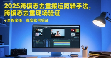 2025跨模态去重搬运剪辑手法，跨模态去重现场验证 +全程实操，真实账号验证-低成本创业项目大全｜短视频带货+AI副业变现｜知行创业网