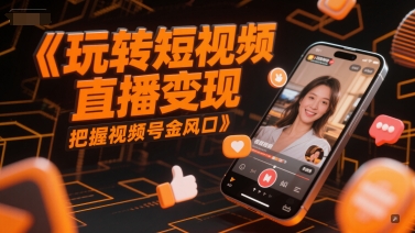 玩转短视频直播变现，把握视频号金风口-低成本创业项目大全｜短视频带货+AI副业变现｜知行创业网
