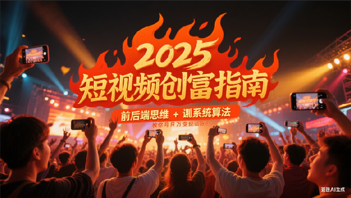 2025短视频创富指南，前后端思维 + 系统算法，教你月入过万变现路径-低成本创业项目大全｜短视频带货+AI副业变现｜知行创业网