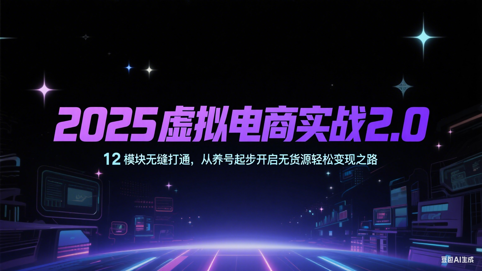 2025虚拟电商实战2.0，12模块无缝打通，从养号起步开启无货源轻松变现之路-低成本创业项目大全｜短视频带货+AI副业变现｜知行创业网