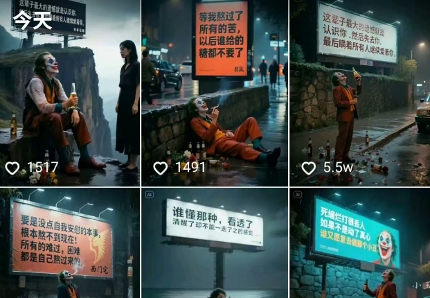 图片[2]-一条视频竟然15W赞！用AI制作小丑自嘲扎心文案视频，当下非常火爆的短视频流量神器-低成本创业项目大全｜短视频带货+AI副业变现｜知行创业网