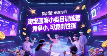 淘宝蓝海小类目训练营， 竞争小，可复制性强-低成本创业项目大全｜短视频带货+AI副业变现｜知行创业网