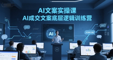 AI文案实操课，AI成交文案底层逻辑训练营-低成本创业项目大全｜短视频带货+AI副业变现｜知行创业网