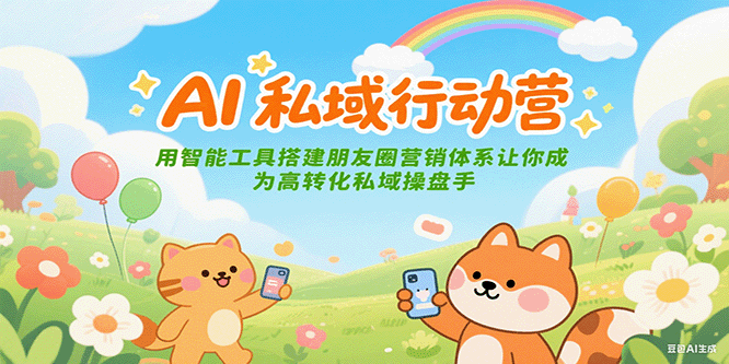 AI私域行动营：用智能工具搭建朋友圈营销体系让你成为高转化私域操盘手-低成本创业项目大全｜短视频带货+AI副业变现｜知行创业网