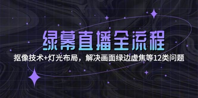 绿幕直播全流程：抠像技术+灯光布局，解决画面绿边虚焦等12类问题-低成本创业项目大全｜短视频带货+AI副业变现｜知行创业网