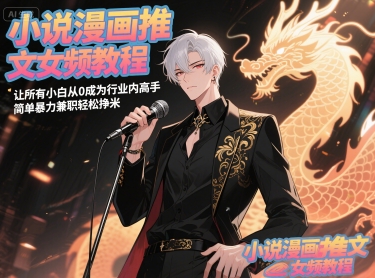 小说漫画推文女频教程，让所有小白从0成为行业内高手，简单暴力兼职轻松挣米-低成本创业项目大全｜短视频带货+AI副业变现｜知行创业网