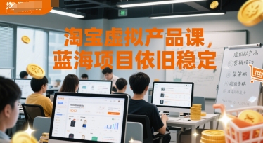 淘宝虚拟产品课，蓝海项目依旧稳定-低成本创业项目大全｜短视频带货+AI副业变现｜知行创业网