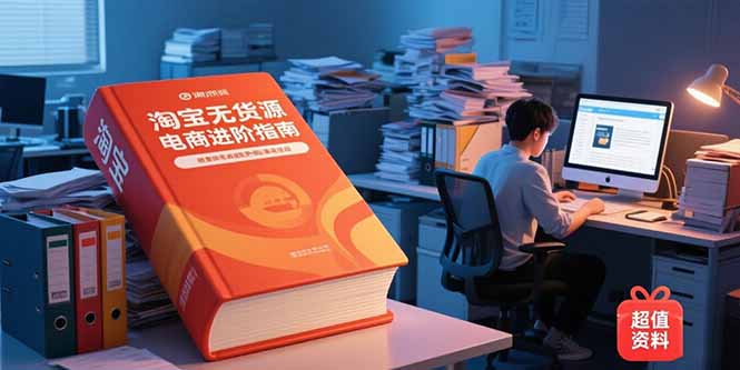 （15317期）淘宝无货源电商进阶指南，包含新人课、进阶课，配套资料，蓝海选品等-低成本创业项目大全｜短视频带货+AI副业变现｜知行创业网